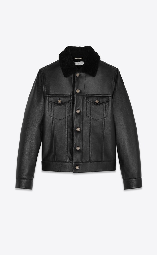 shearling denim jacket